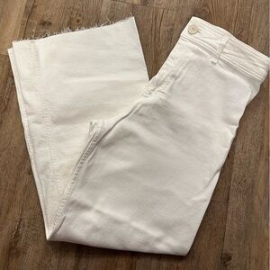 Zara The Marine Straight Leg White Jeans